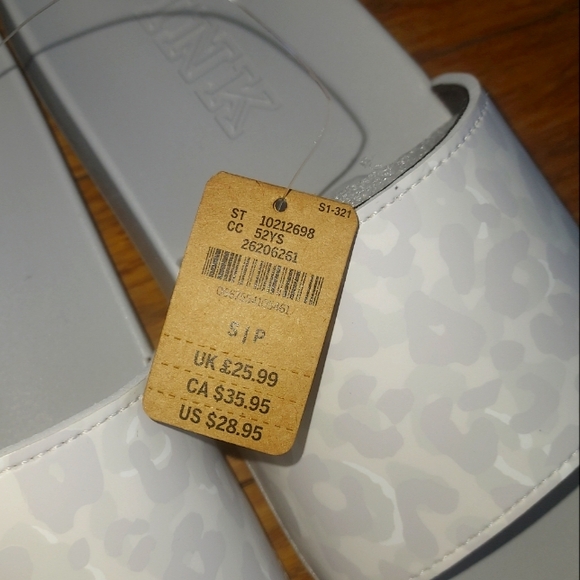 🤍 Victoria's Secret PINK open toe leopard slides size Small - Picture 6 of 6